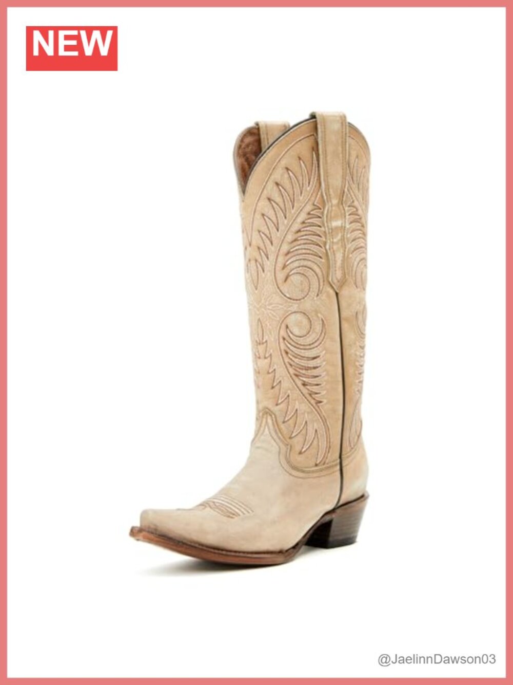 Embroidered Cowgirl Boots for Women Wide Calf Chunky Heel Snip Toe Knee High